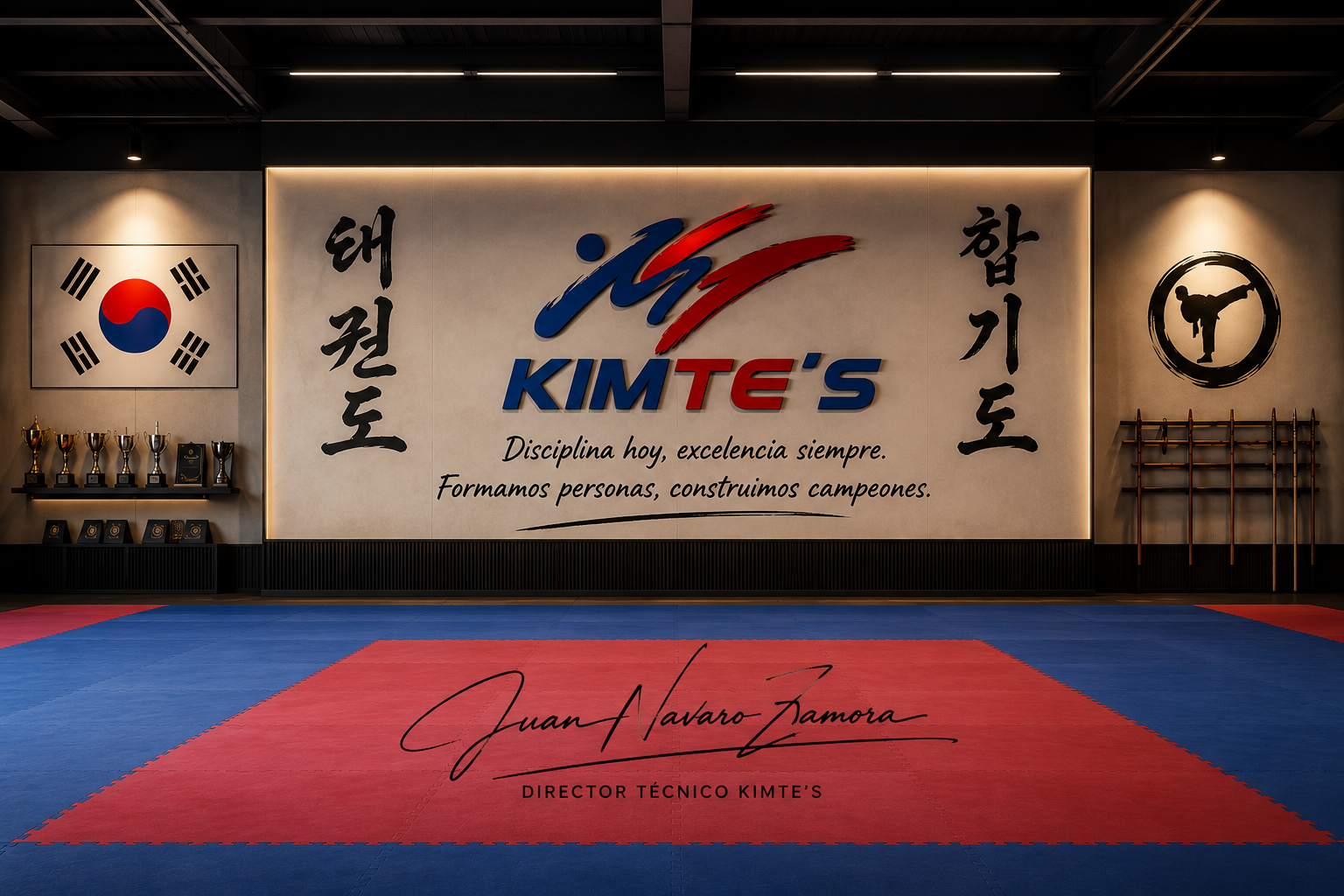 Imagen conceptual Kimte’s de un tatami de taekwondo